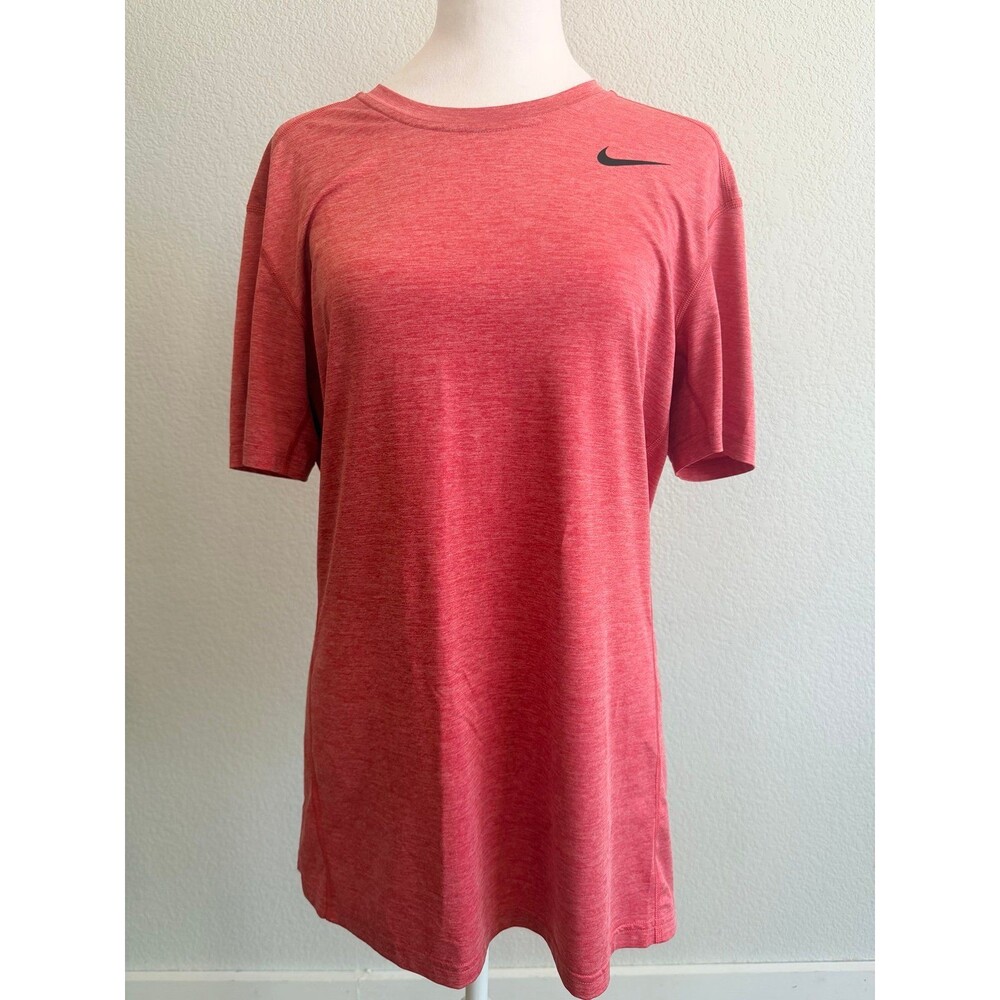 Nike Dri-FIT Heather Red Training Short Sleeve Tee Shirt Men’s M Gym Workout